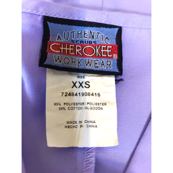 Cherokee Work Wear Women's Scrub Top Purple Size X X Small Color Perw - Picture 4 of 6